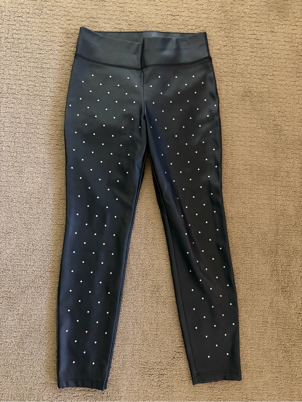 INC International Concepts Black Leggings with Silver Studs